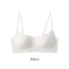 Nuevo estilo de sujetador invisible sin costuras para mujer con tirantes finos, copas finas, efecto push-up, sin varillas, sujetador cómodo de corte bajo
