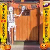 Coupletos de Ano Novo e Halloween Bandeiras Criativas de Festa Dia dos Mortos Festival Fantasma Cortina de Porta Decorações Bandeiras de Varanda