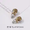 Xizang Prata Duas Cores Três Vias Pulseira Contas Espaçadoras Retrô Duas Cores Liga Inlaid Cabeça de Buda Furo Acessórios de Joia Atacado
