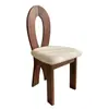 Sillas de Comedor Artísticas con Cubierta Suave y Respaldo, Silla de Sirena Estilo Mid-Century, Silla de Comedor Francesa, Silla Vintage de Madera Maciza para Uso Doméstico