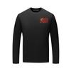 Camiseta de manga larga para hombre, moda nacional, camiseta de cuello redondo, primavera y otoño, corte entallado, camisa de modal para hombre con diamantes.