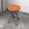 Taburete Plegable, Taburete Portátil para el Hogar para Cambiarse los Zapatos, Taburete de Mesa de Café, Silla de Mesa de Comedor, Taburete de Baño, Soporte Metálico Multifuncional de Almacenamiento en la Puerta
