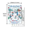 10 folhas/pacote de pôsteres para colorir, novo conjunto transfronteiriço de cena de neve de inverno para procurar e colorir, papel divertido para desenho graffiti feito à mão