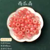 Ágata Natural Contas de Ábaco com Furo Grande Acessórios DIY Materiais Pulseira Portátil Ornamentos de Calcedônia Contas Redondas para Enfiamento