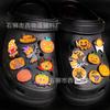 Zapatos de Agujeros de Halloween Zapatos Flor Hebilla de Zapato Cruz Sentido de Alta Gama Accesorios Pvc Fantasma Calabaza Amazon Producto Nuevo Transfronterizo