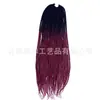 Pelucas Transfronterizas para Mujer, Rastas Negras Africanas, Trenzas Finas de Dos Hilos Retorcidas a Mano, Cabello de Ganchillo de Fibra Sintética, Trenza de Caja
