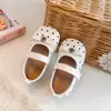 Zapatos de Princesa de Lunares para Niña Zapatos Individuales Flor  2026 Primavera y Otoño Nuevos Zapatos de Cuero Estilo Coreano para Niños Modernos Zapatos de Cuero Mary Jane