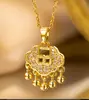 Collar de Cobre con Incrustaciones de Circonio de Alta Calidad, Elegante Lujo Ligero, Chapado en Oro Real, Cadena Sencilla de Clavícula de Tendencia, Colección de Cadenas para el Cuello