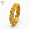 Pulsera de Aleación Chapada en Oro de Venta Caliente Novia de Dubái India Lujo Ligero para Mujer Boda Oro Arena Pulsera Joyería Al por Mayor