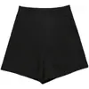 Shorts blancos de cintura alta para mujer 2026, versátiles de línea A para petite, pantalones casuales adelgazantes, pantalones de pierna ancha estilo coreano con decoración tridimensional