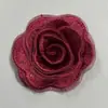 Patches Florais de Renda Bordados em 3D de Rosas, Patches de Organza para Decorar Roupas, Tecido de Renda para Conserto de Vestidos de Noiva e Casacos