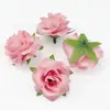 Capullos de Rosa Pequeños Simulados Cabezas de Flores de Tela de Seda Materiales para Manualidades de Guirnaldas Accesorios para el Cabello Accesorios para Arreglos Florales de Pared de Fondo de Boda Suelo