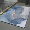 Tapete de Piso de Lama Diatomácea Mármore Banheiro Vaso Sanitário Tapete Absorvente de Água Tapete de Pé Secagem Rápida Resistente à Sujeira Resistente ao Desgaste Tapete Tapete de Banheiro