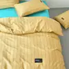 Juego de Ropa de Cama de Algodón de Color Sólido de Cuatro Piezas Estilo Simple para Negocios, Funda de Edredón Individual, Sábana para Dormir sin Ropa, Funda de Edredón, Juego de Tres Piezas para Dormitorio
