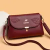 Bolsa Feminina Nova Estilo 2026 Bordada Transfronteiriça Nova Tendência Bolsa Transversal de Grande Capacidade com Textura de Couro Macio e Design Elegante para Mães