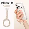 Cordão para celular com anel lateral, corrente curta para pendurar, vem com uma almofada, fivela de metal de alta qualidade, autotravante, anti-perda, alça de mão multifuncional