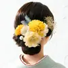 Set de Flores de Seda Japonesas de Venta Caliente Transfronterizo para Accesorios del Cabello, Pinzas para el Cabello de Estilo Japonés de Comercio Exterior, Adornos Originales para el Cabello Exclusivos para Amazon