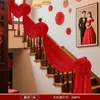 Conjunto de Decoração de Quarto de Casamento, Corrimão de Escada, Hortênsia, Decoração de Casa Rural, Grande Flor Vermelha Celebração de Casamento Suprimentos para Casamento