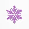 Decoraciones Navideñas de Copo de Nieve de 10 cm Transfronterizas Plástico Polvo Decoraciones para Árbol de Navidad Suministros Colgante Fabricante Venta al por Mayor