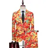 20 Trajes de Traje Florales Xz103A01 Rojo Bordado Estampado y Teñido Traje Superior Mangas Largas