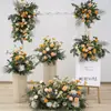 Nuevo Arreglo de Piso Grande para Boda Banquete de Compromiso Flor de Seda Arreglo Floral Decorativo Terminado Pasillo Arte Floral de Boda