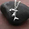 Prata de Lei S925 Joias Pingentes Acessórios Prata Tailandesa Pingente de Tubarão Estéreo Acessórios para Pingente de Pulseira Colar DIY