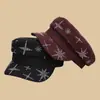 Novo Chapéu Flat Top com Borboleta de Strass para Mulheres, Chapéu de Sol da Moda e Versátil para Primavera e Verão, Chapéu Newsboy para Lazer ao Ar Livre com Proteção Solar