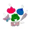 Pingente Reflexivo Personalizado de PVC Chaveiro Borboleta Chaveiro Refletor Fluorescente Decoração de Mochila para Segurança Noturna