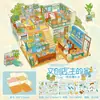 Pegatinas de Paisaje Verano Moonlight 4.0: Pegatinas de Escenario de Creatividad Cultural de Esquina de Calle de Pueblo Antiguo con Escenas de Posicionamiento, Juguetes para Aliviar el Estrés para Ventas Transfronterizas