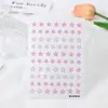 Rosa Nuevo color japonés cinco puntas pegatinas para uñas Flor Red popular lindo cinco puntas pegatinas para uñas