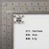 Acessórios DIY de Liga Metálica Mais Vendidos 16X15Mm Pingente de Caveira Colar Brincos Pendente para Bolsa Adorno de Cabeça Acessórios para Joias Atacado