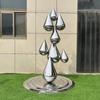 Escultura Espelhada Gota d'Água de Aço Inoxidável Praça Externa Hotel Imobiliária e Escritório de Vendas Escultura Paisagística Ornamentos de Gota d'Água