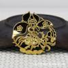 60368 Accesorios Cobre Antiguo DIY Materiales Hechos a Mano Tocado Corona para el Cabello Hoja de Loto Pez Dorado Animal 43*44mm