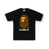 260g Marca de Moda Venta al por Mayor Transfronteriza Camiseta Pesada Bape Cabeza de Mono Tiburón