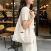 Bolsa de Ombro Suede com Bolinhas Estilo Coreano, Textura de Alta Qualidade e Bom Acabamento, Adequada para Estudantes Indo para a Aula e para o Trabalho, Versátil Bolsa Colete de Grande Capacidade