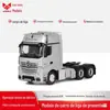 1:50 Novo Modelo de Liga de Metal Mercedes-Benz Rodas Duplas Caminhão Artificial Modelo Motorista de Entrega Expressa Logística Presente