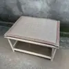 Taburete de Meditación Taburete Zen Taburete Cuadrado Taburete de Yoga Taburete Cruzado Estilo Chino Taburete Bajo Pequeño Blanco en Bruto al por Mayor Ensamblaje Manual Estructura de Ensamblaje de Caja y Espiga