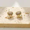 Brincos de Pérola com Zircônia de Alta Qualidade Moda Versátil Brincos de Luxo Leve Acessórios de Trabalho Femininos