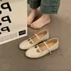 Zapatos Mary Jane Poco Profundos Redondos Estilo Chanel Suaves para Mujer, Nuevos Bailarinas Versátiles Primavera 2026 para el Trabajo