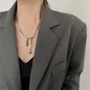 Collar con Cadena y Borla de Bola de Diseño de Nicho Ins para Mujer Tendencia Hip-Hop Sencillo Sudaderas Accesorios para Hombre