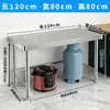 Bancada de Aço Inoxidável 201, Mesa de Operação de Camada Única, Mesa com Fogão a Gás, Mesa de Preparo, Mesa de Corte, Mesa Longa de Cozinha