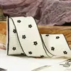 Gancho de Flor de Ciruelo Aterciopelado Hilo Retorcido Cinta de Cuadros Tejida Cinta para Diadema DIY Ramo Cinta de Flores Zapatos y Sombreros Cinta para Embalaje de Cajas de Regalo