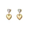 Pendientes de Acero Inoxidable con Zirconia Incrustada, Pendientes de Acero Titanio, Joyería para Orejas, Pendientes Versátiles de Lujo Ligero, Pendientes de Gama Alta, Pendientes de Venta Caliente Transfronteriza