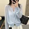Cárdigan de Punto Blanco con Cremallera Doble y Mangas Largas para Mujer, Verano, Tacto de Alta Gama, Holgado, Elegante, Rejuvenecedor, Cardigan Top con Protección Solar