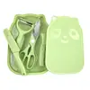 Tabla de Cortar y Set de Cuchillos para Fruta, Set Completo Multifuncional Portátil de Grado Alimenticio con Pelador de Frutas y Tijeras