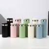 Nueva taza simple de doble capa al vacío de acero inoxidable 304 aislada para uso doméstico, con tapa abatible, gran capacidad, vaso recto para agua