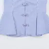 Comercio Exterior 2026 Verano Nuevo Estilo Europeo y Americano Moda Femenina Casual Falda Corta Rayada Dobladillo Camisa 1232775