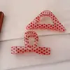 Presilha de Cabelo Rosa com Bolinhas Estilo Coreano e Japonês com Toque de Luxo, Presilha de Cabelo Laço Delicada para Penteado de Coque na Parte de Trás da Cabeça, Acessório de Cabelo Presilha Tubarão