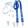 Cordão Duplo Personalizado, Cordão Duplo com Gancho de Metal, Cordão para Eventos, Logotipo Impresso, Corda para Crachá, Corda para Crachá, Crachá de Identificação