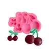 Molde de silicone para decoração de bolo fondant de chocolate com cereja de vários tamanhos, sabonete artesanal, gesso para aromaterapia